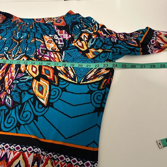 Investments Bohemian Style Womens Career Siren Top Sz 2X Multicolor Print - Picture 5 of 6